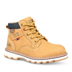 Bottines Montagne JAUNE Garçon Motif Uni Lacets