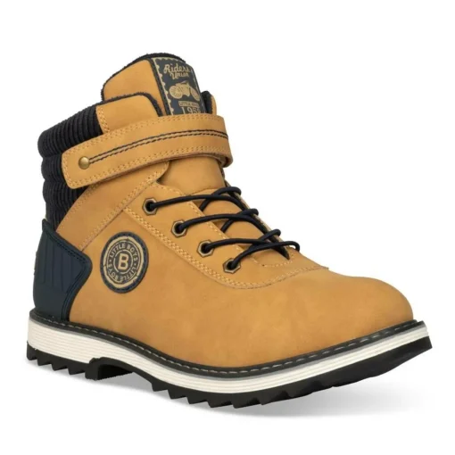 Bottines Montagne JAUNE Garçon Motif Uni Scratch