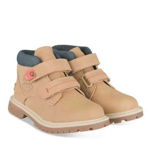 Bottines Montagne JAUNE Garçon Motif Uni Scratch