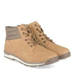 Bottines Montagne JAUNE Garçon Motif Uni Lacets