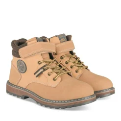 Bottines Montagne JAUNE Garçon Motif Uni Lacets
