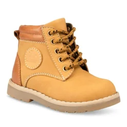 Bottines Montagne JAUNE Garçon CUIR Motif Uni Lacets