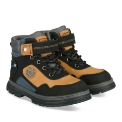 Bottines Montagne JAUNE Garçon Motif Multicolore Lacets
