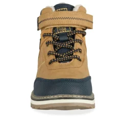 Bottines Montagne JAUNE Garçon Motif Fausse Fourrure Lacets