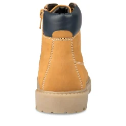 Bottines Montagne JAUNE Garçon CUIR Motif Uni Lacets