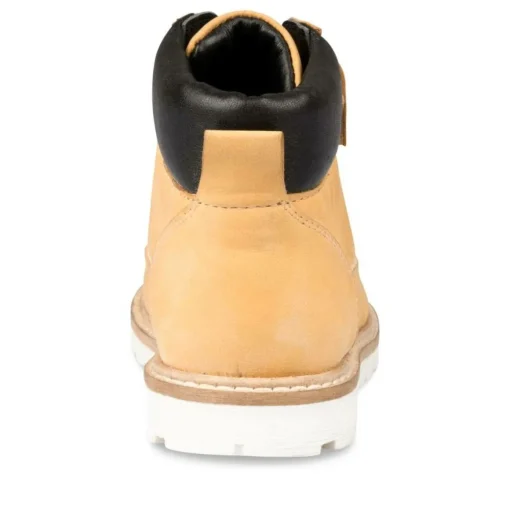 Bottines Montagne JAUNE Garçon CUIR Motif Uni Scratch