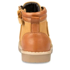 Bottines Montagne JAUNE Garçon CUIR Motif Uni Lacets