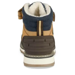 Bottines Montagne JAUNE Garçon Motif Fausse Fourrure Lacets