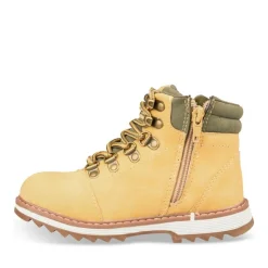 Bottines Montagne JAUNE Garçon Motif Uni Lacets