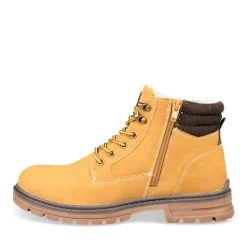Bottines Montagne JAUNE Garçon Motif Uni Lacets