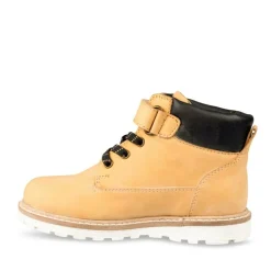 Bottines Montagne JAUNE Garçon CUIR Motif Uni Scratch