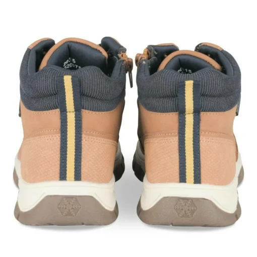 Bottines Montagne JAUNE Garçon Motif Uni Lacets