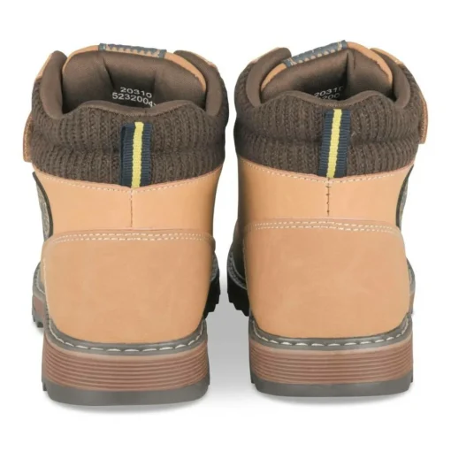 Bottines Montagne JAUNE Garçon Motif Uni Lacets