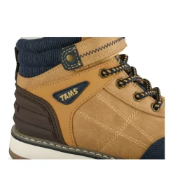 Bottines Montagne JAUNE Garçon Motif Fausse Fourrure Lacets