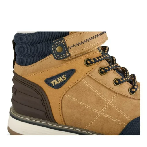 Bottines Montagne JAUNE Garçon Motif Fausse Fourrure Lacets