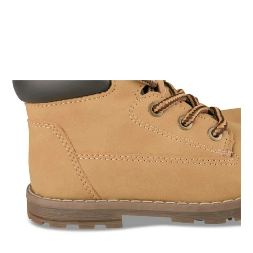 Bottines Montagne JAUNE Garçon Motif Uni Lacets