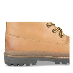 Bottines Montagne JAUNE Garçon CUIR Motif Uni Lacets