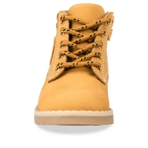 Bottines Montagne JAUNE Garçon CUIR Motif Uni Lacets