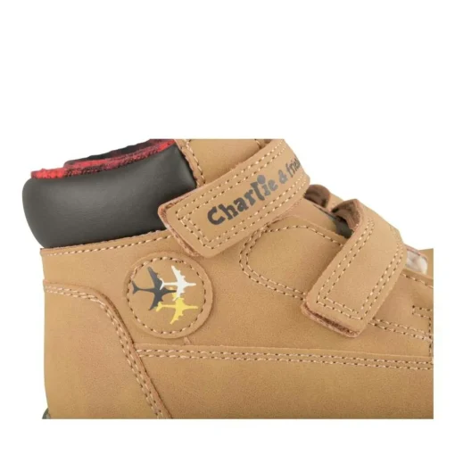 Bottines Montagne JAUNE Garçon Motif Uni Scratch