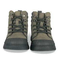 Bottines Montagne KAKI Garçon Motif Uni Lacets