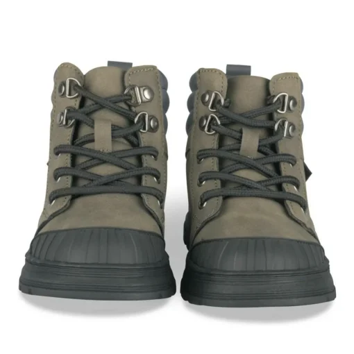 Bottines Montagne KAKI Garçon Motif Uni Lacets