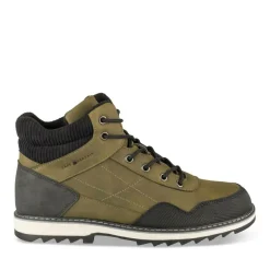 Bottines Montagne KAKI Homme Motif Uni Lacets