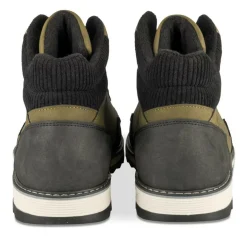Bottines Montagne KAKI Homme Motif Uni Lacets