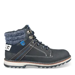 Bottines Montagne MARINE Garçon Motif Uni Lacets