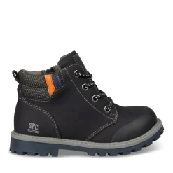 Bottines Montagne MARINE Garçon Motif Uni Lacets