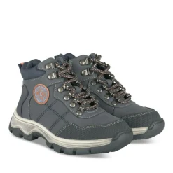 Bottines Montagne MARINE Garçon Motif Uni Lacets