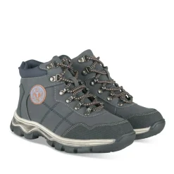 Bottines Montagne MARINE Garçon Motif Uni Lacets