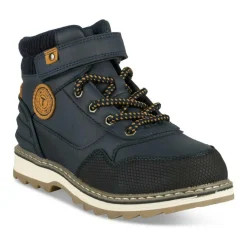 Bottines Montagne MARINE Garçon Motif Uni Lacets