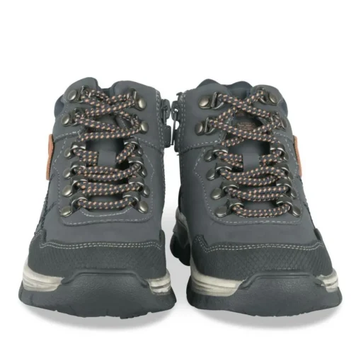 Bottines Montagne MARINE Garçon Motif Uni Lacets