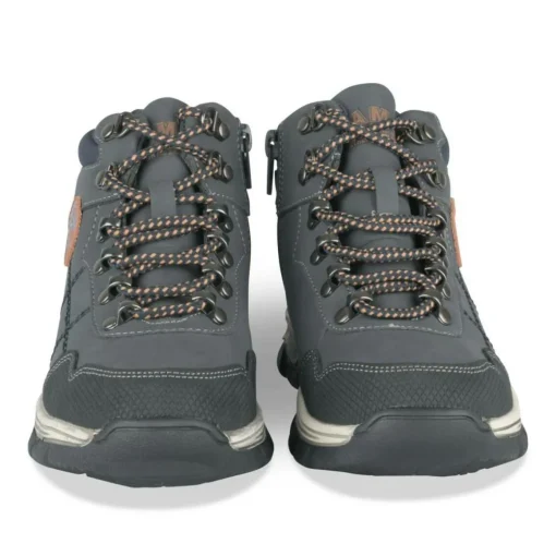 Bottines Montagne MARINE Garçon Motif Uni Lacets