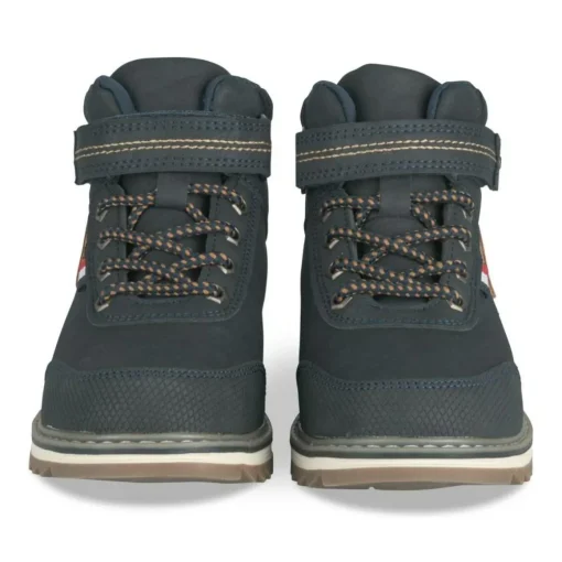 Bottines Montagne MARINE Garçon Motif Uni Lacets