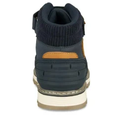 Bottines Montagne MARINE Garçon Motif Uni Lacets