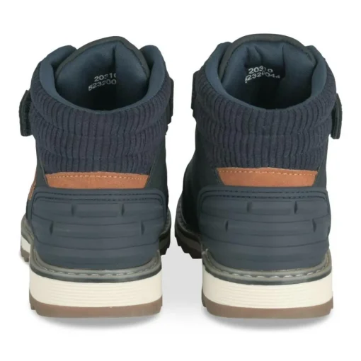 Bottines Montagne MARINE Garçon Motif Uni Lacets