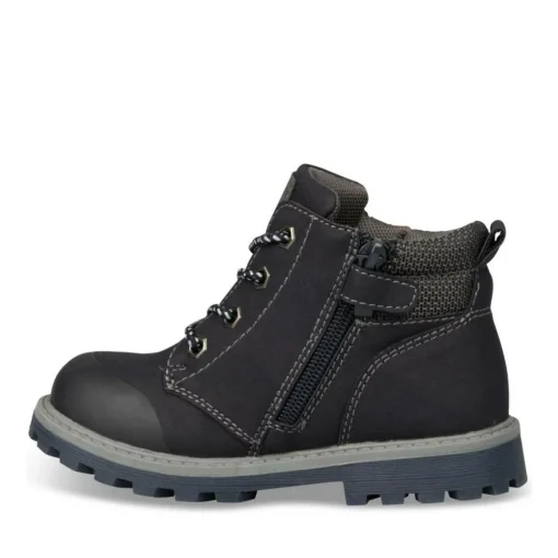 Bottines Montagne MARINE Garçon Motif Uni Lacets