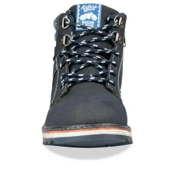 Bottines Montagne MARINE Garçon Motif Uni Lacets