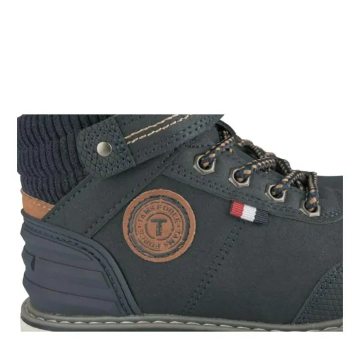 Bottines Montagne MARINE Garçon Motif Uni Lacets