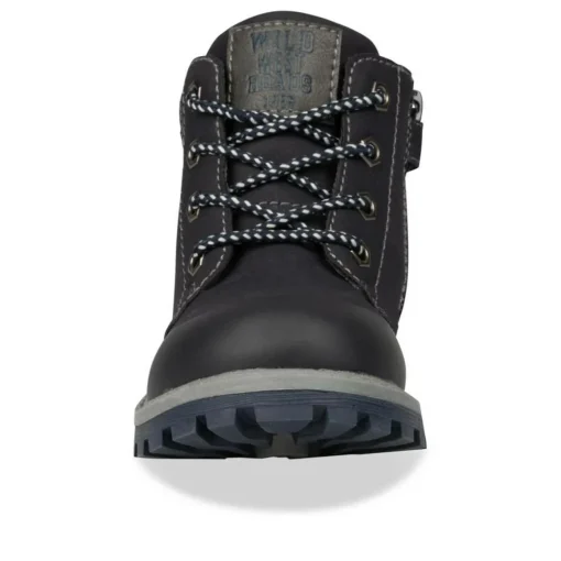 Bottines Montagne MARINE Garçon Motif Uni Lacets