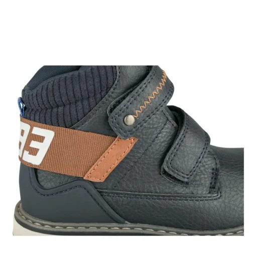Bottines Montagne MARINE Garçon Motif Uni Scratch