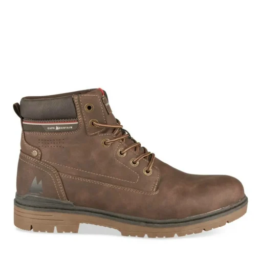 Bottines Montagne MARRON Homme Motif Uni Lacets