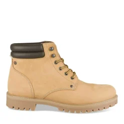 Bottines Montagne MARRON Homme CUIR Motif Uni Lacets