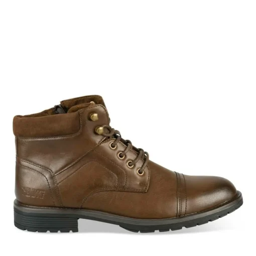 Bottines Montagne MARRON Homme Motif Uni Lacets