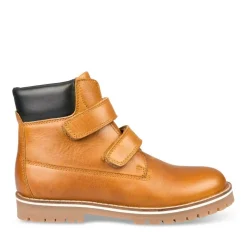 Bottines Montagne MARRON Garçon CUIR Motif Uni Scratch