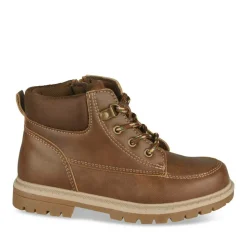 Bottines Montagne MARRON Garçon Motif Uni Lacets