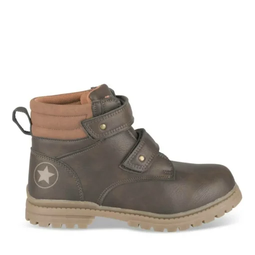 Bottines Montagne MARRON Garçon Motif Uni Scratch