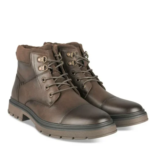 Bottines Montagne MARRON Homme Motif Uni Lacets