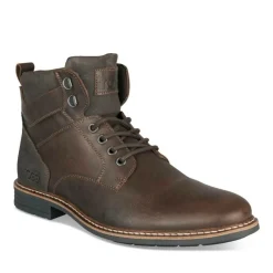Bottines Montagne MARRON Homme CUIR Motif Uni A Enfiler